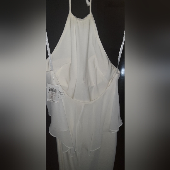 Ivory Formal maxi COMFY Wedding, prom, formal Gown, halter style floor length - Picture 5 of 5